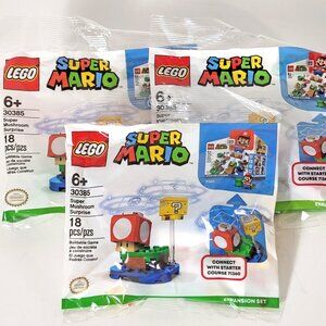 3x Lego Super Mario Super Mushroom Surprise Expansion Set 30385